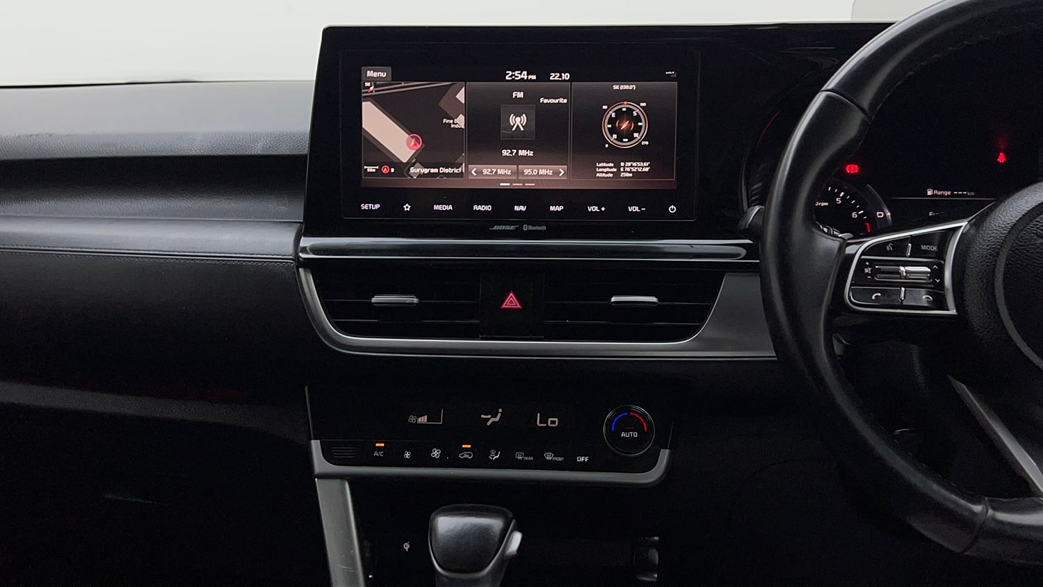 Used 2023 Kia Seltos X Line 1.4 DCT Petrol Automatic interior MUSIC SYSTEM & AC CONTROL VIEW