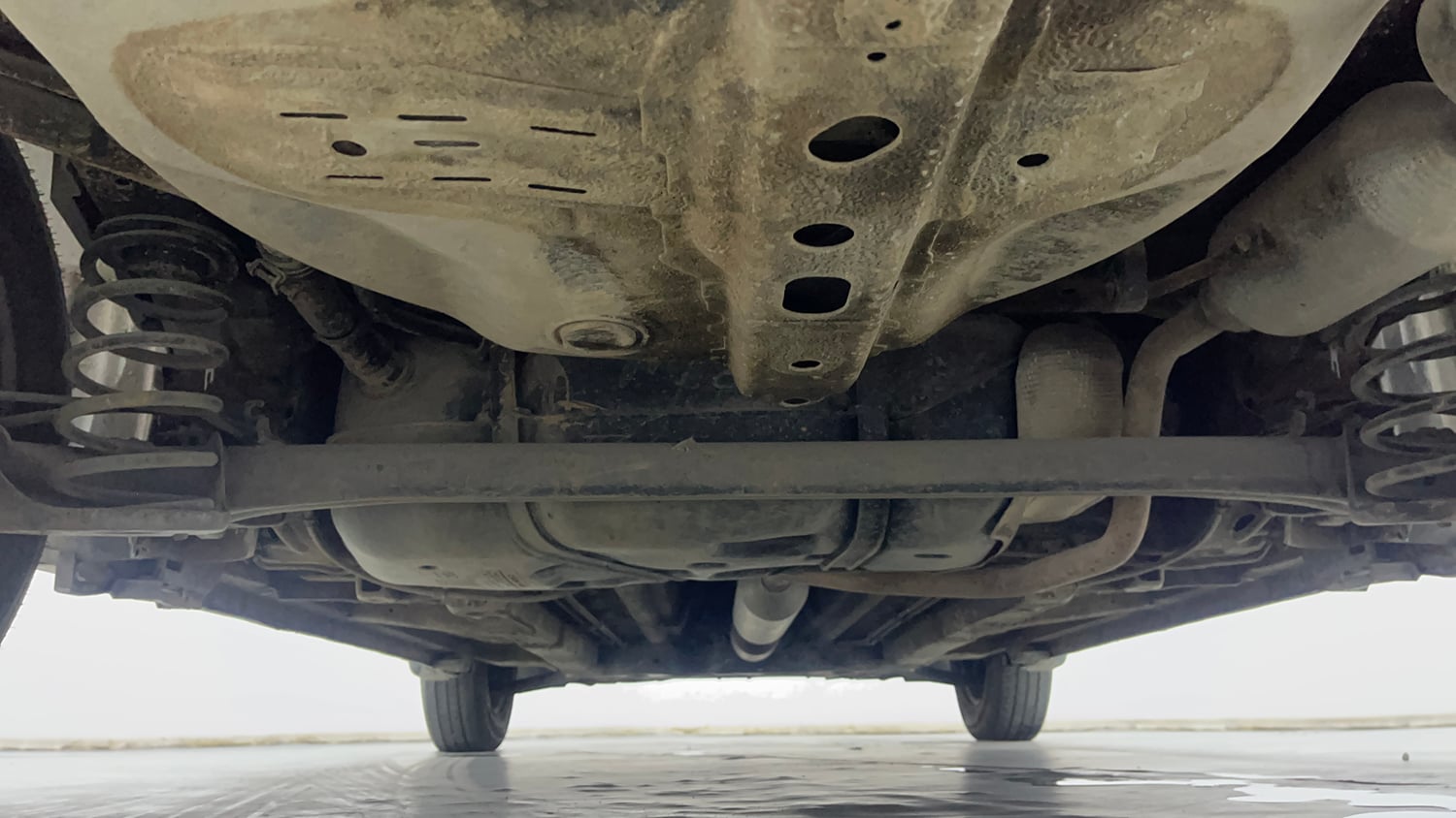 Used 2015 Maruti Suzuki Swift Dzire VXI Petrol Manual extra REAR UNDERBODY VIEW (TAKEN FROM REAR)