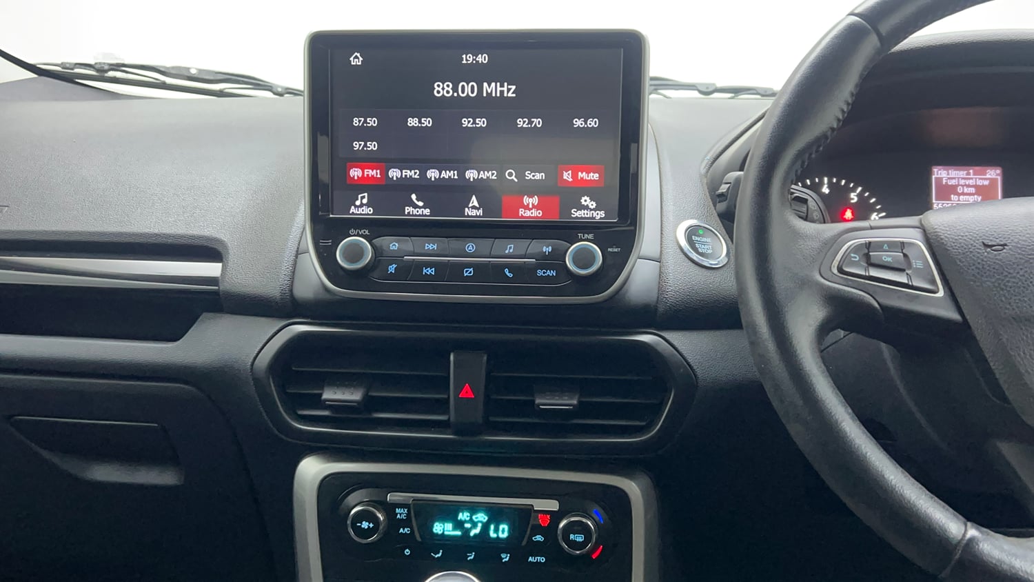 Used 2018 Ford EcoSport Titanium 1.5L Ti-VCT Petrol Manual interior MUSIC SYSTEM & AC CONTROL VIEW