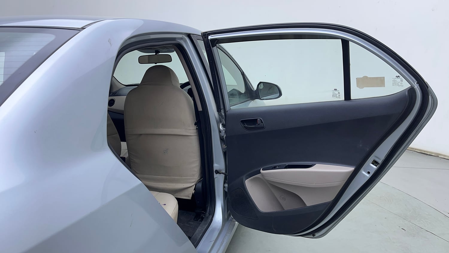 Used 2019 Hyundai Xcent S CRDi Diesel Manual interior RIGHT REAR DOOR OPEN VIEW