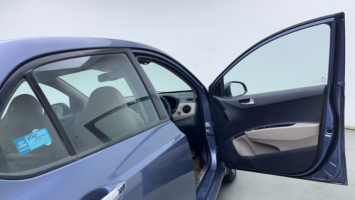 Used 2014 Hyundai Xcent SX 1.2 (O) Petrol Manual interior RIGHT FRONT DOOR OPEN VIEW