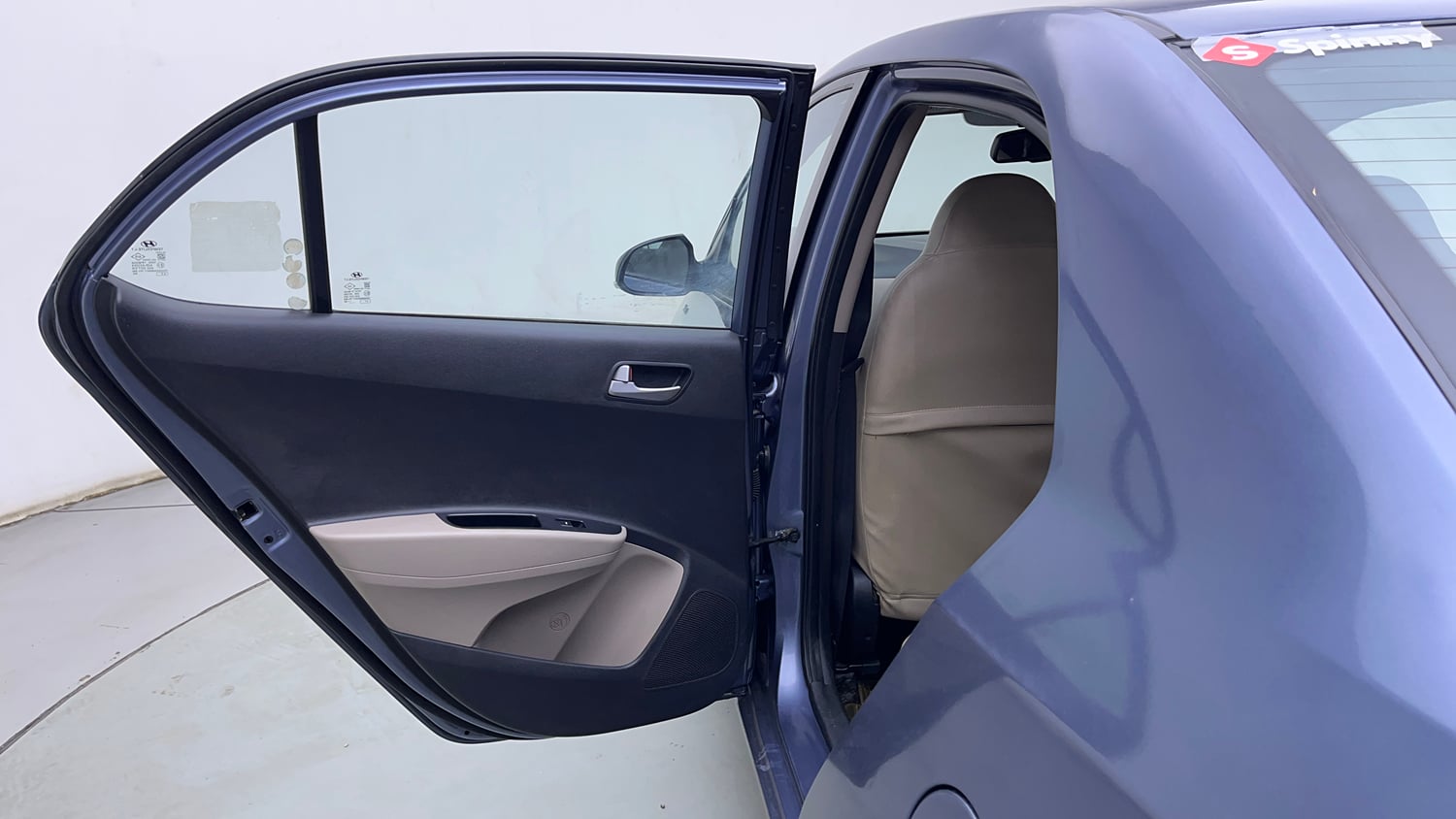 Used 2014 Hyundai Xcent SX 1.2 (O) Petrol Manual interior LEFT REAR DOOR OPEN VIEW