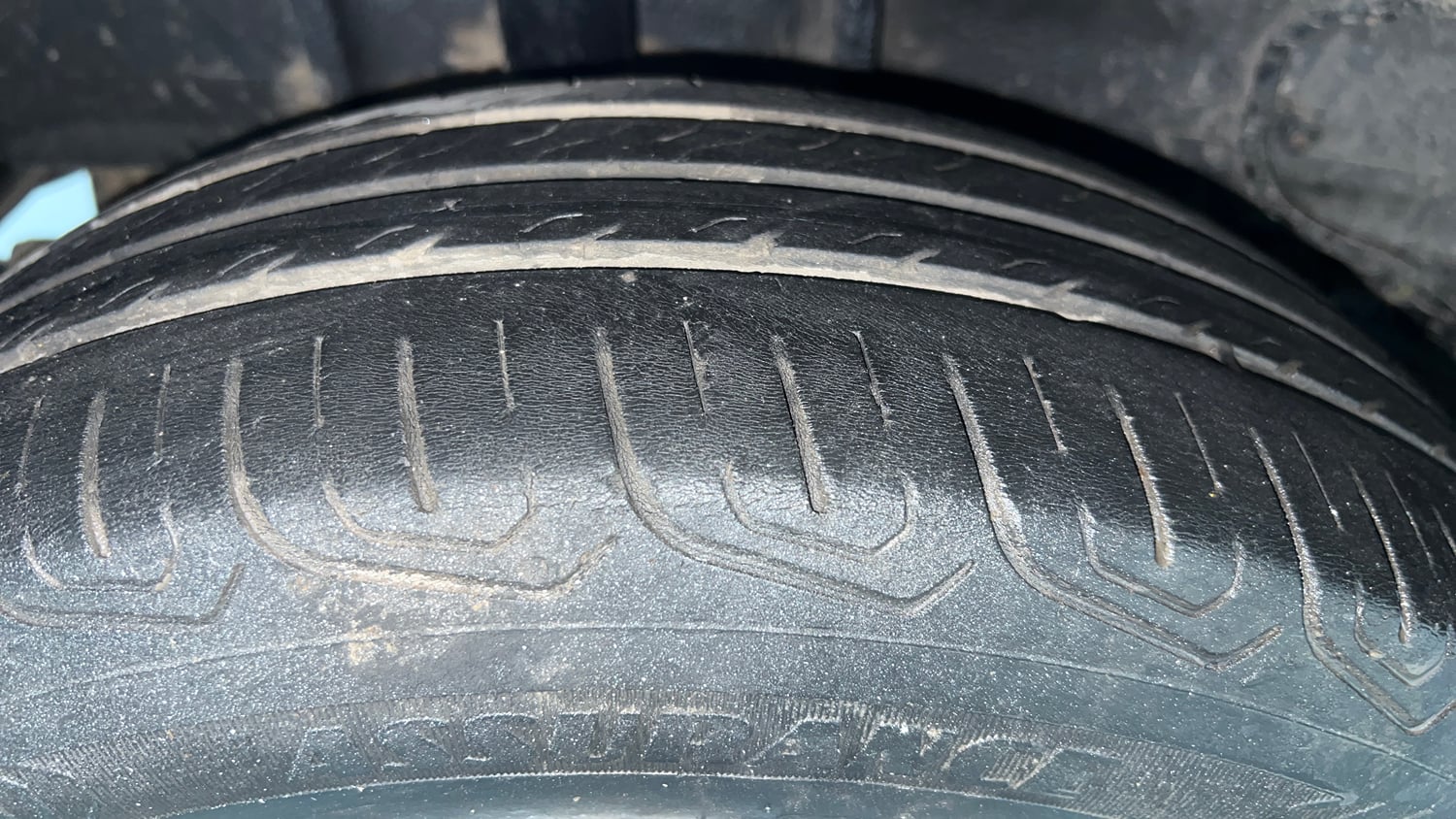 Used 2021 Tata Tiago XZ CNG( Outside Fitted ) Cng Manual tyres RIGHT REAR TYRE TREAD VIEW