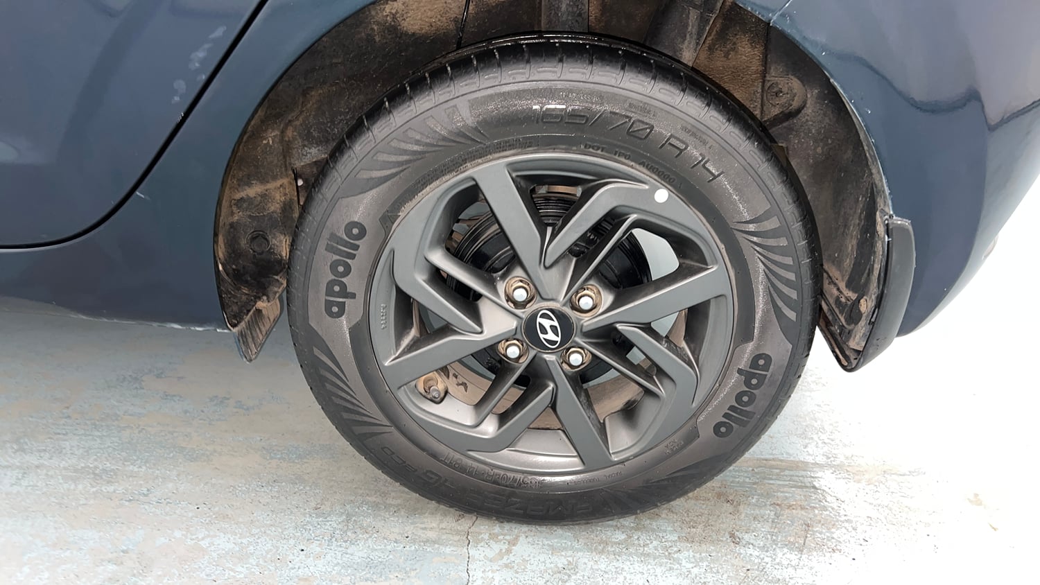 Used 2020 Hyundai Grand i10 Nios Sportz 1.2 Kappa VTVT Petrol Manual tyres LEFT REAR TYRE RIM VIEW