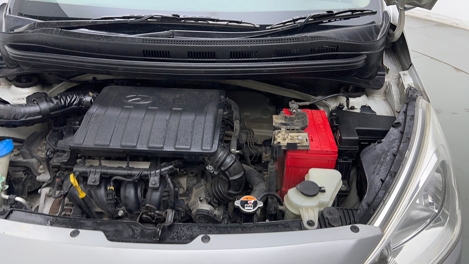Used 2015 Hyundai Grand i10 Sportz 1.2 Kappa VTVT Petrol Manual engine ENGINE LEFT SIDE VIEW