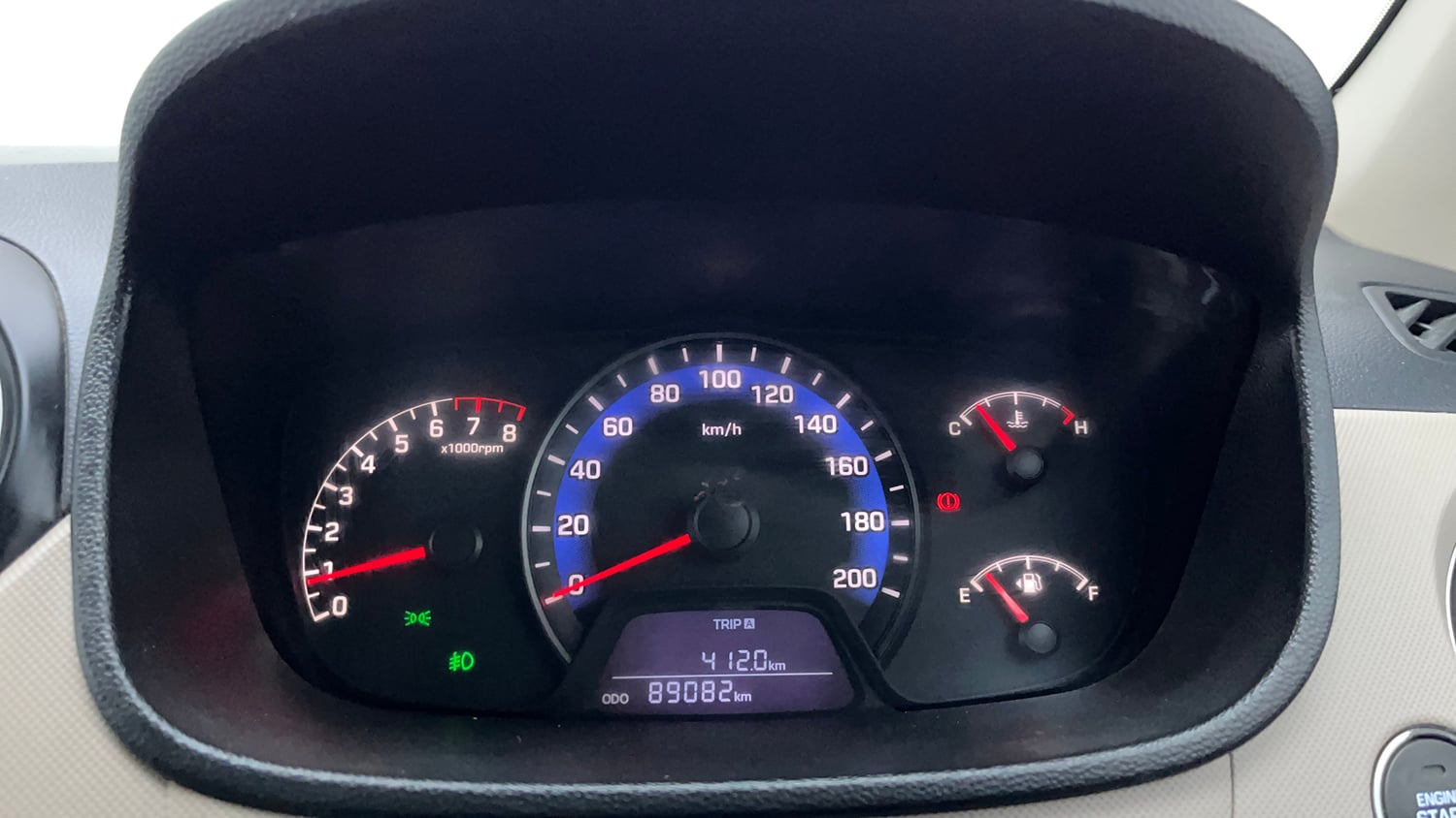 Used 2014 Hyundai Xcent SX 1.2 (O) Petrol Manual interior CLUSTERMETER VIEW