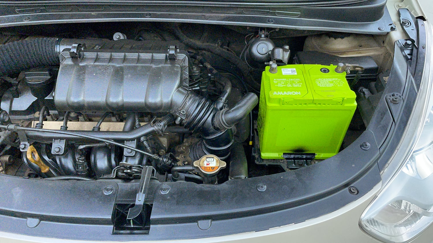 Used 2013 Hyundai i10 Sportz 1.2 Kappa2 Petrol Manual engine ENGINE LEFT SIDE VIEW