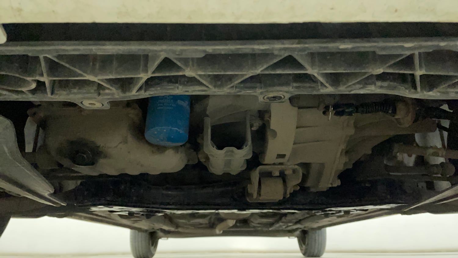 Used 2018 Hyundai Grand i10 Sportz (O) 1.2 Kappa VTVT Petrol Manual extra FRONT LEFT UNDERBODY VIEW