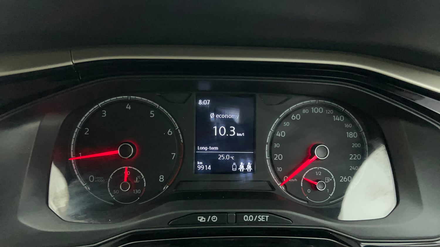 Used 2024 Volkswagen Virtus Highline 1.0 TSI MT Petrol Manual interior CLUSTERMETER VIEW