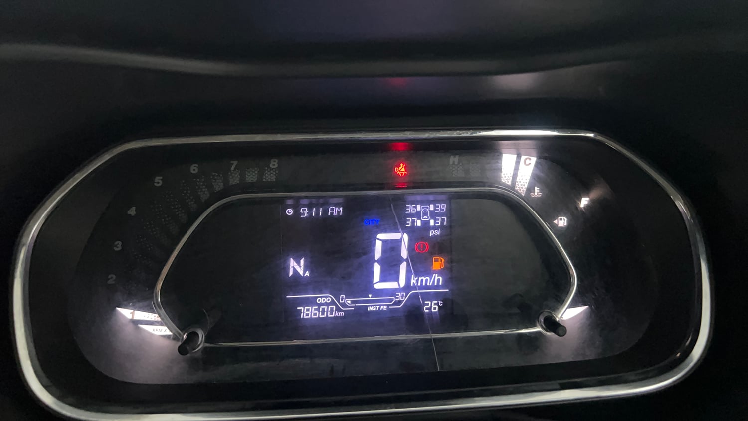 Used 2020 Tata Nexon XZA Plus (O) Dual Tone Petrol Automatic interior CLUSTERMETER VIEW