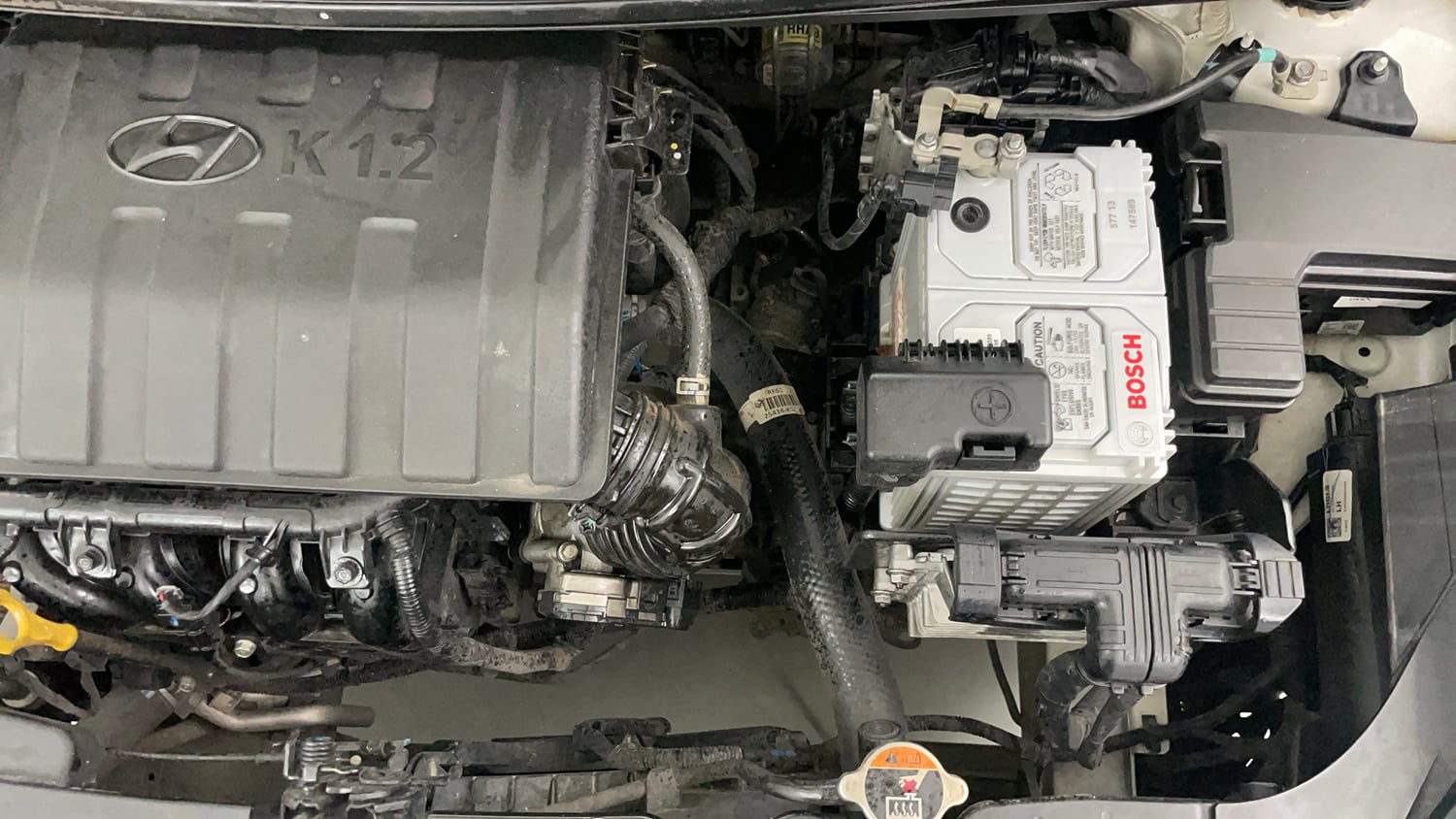 Used 2021 Hyundai Grand i10 Nios Sportz AMT 1.2 Kappa VTVT Petrol Automatic engine ENGINE LEFT SIDE VIEW