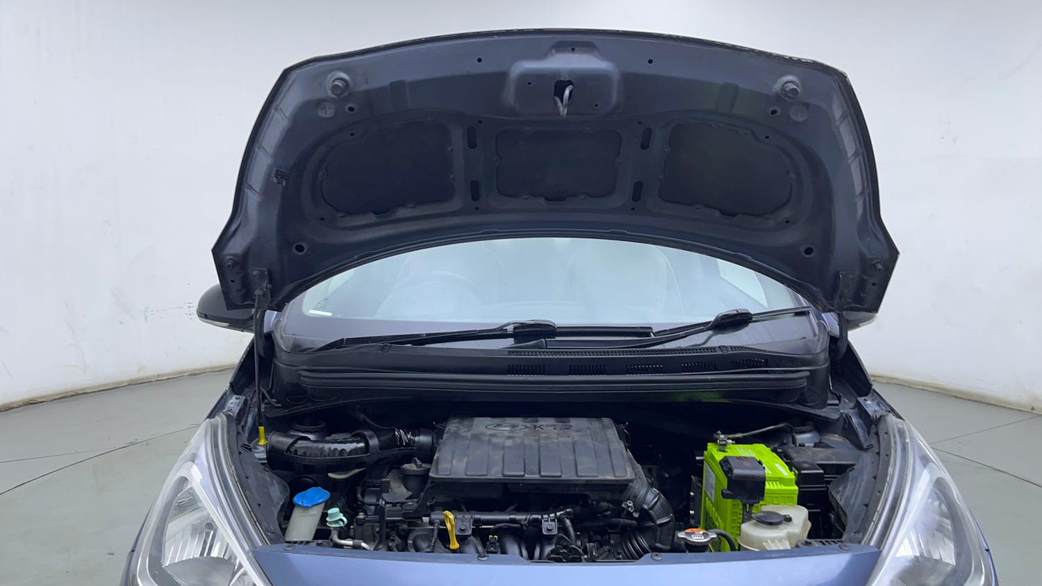 Used 2014 Hyundai Xcent SX 1.2 (O) Petrol Manual engine ENGINE & BONNET OPEN FRONT VIEW
