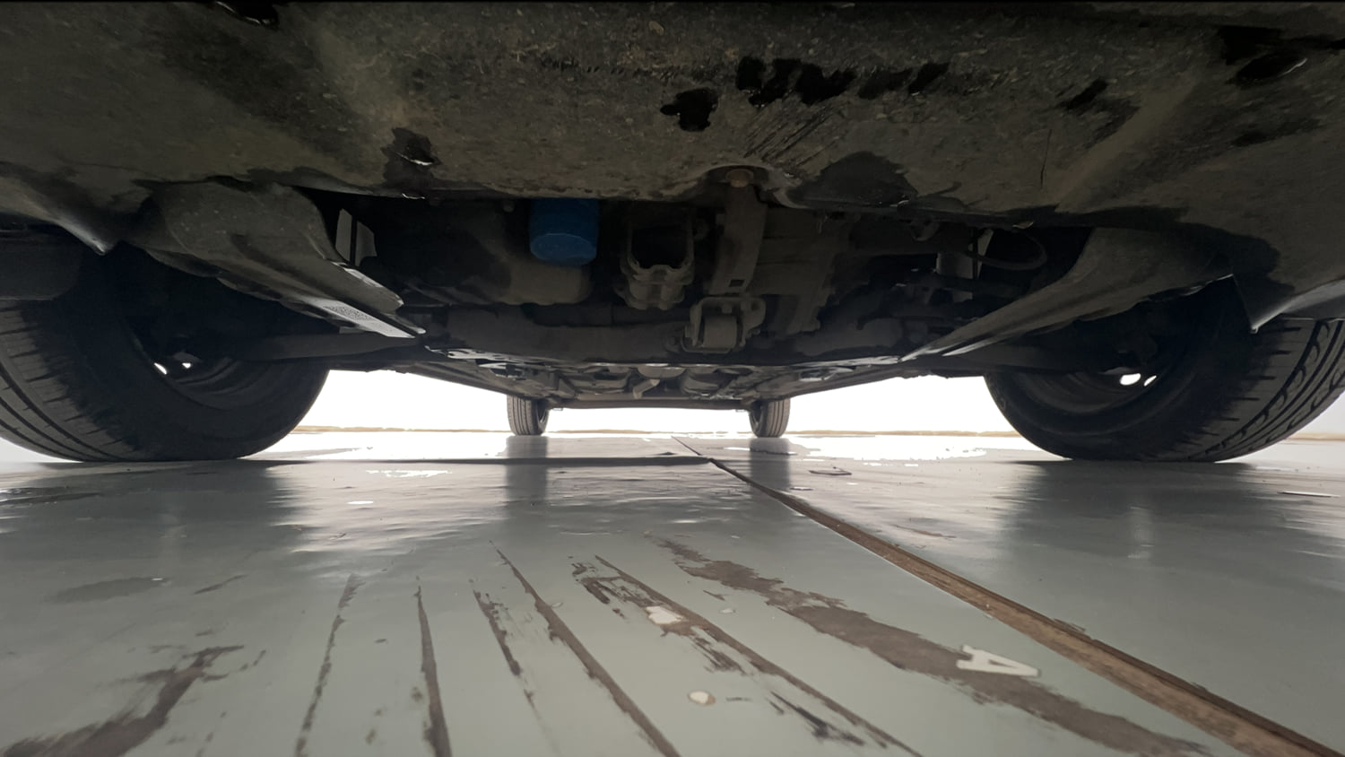 Used 2018 Hyundai Grand i10 Magna 1.2 Kappa VTVT Petrol Manual extra FRONT LEFT UNDERBODY VIEW