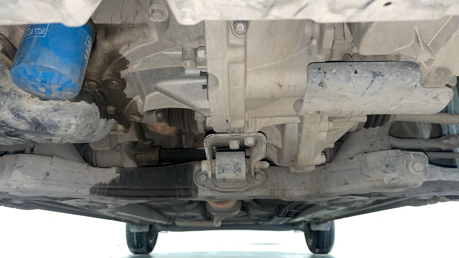 Used 2021 Hyundai Grand i10 Nios Sportz AMT 1.2 Kappa VTVT Petrol Automatic extra FRONT LEFT UNDERBODY VIEW
