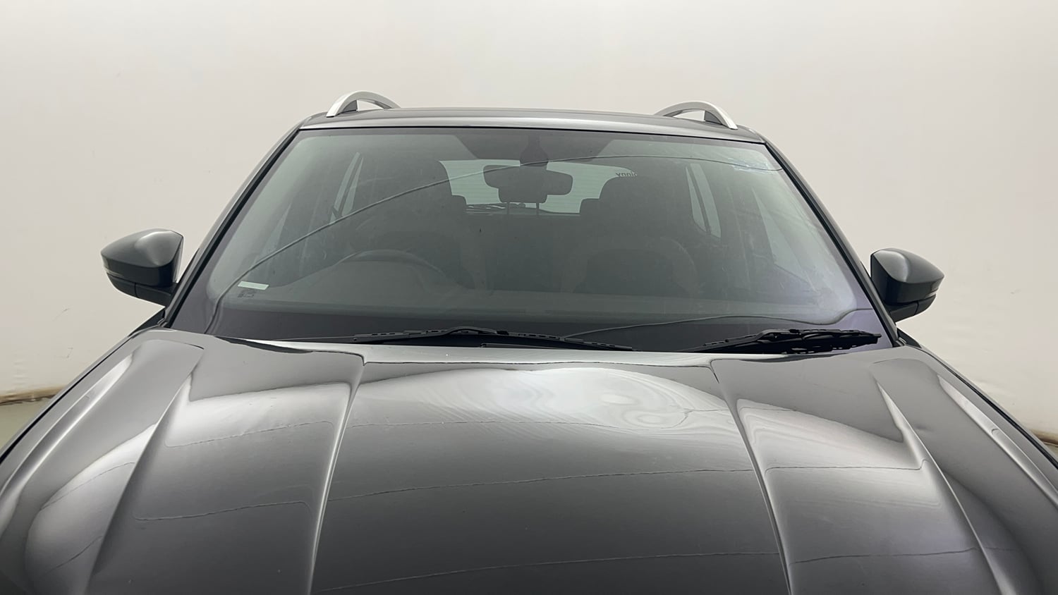 Used 2023 Volkswagen Taigun Topline 1.0 TSI MT Petrol Manual exterior FRONT WINDSHIELD VIEW