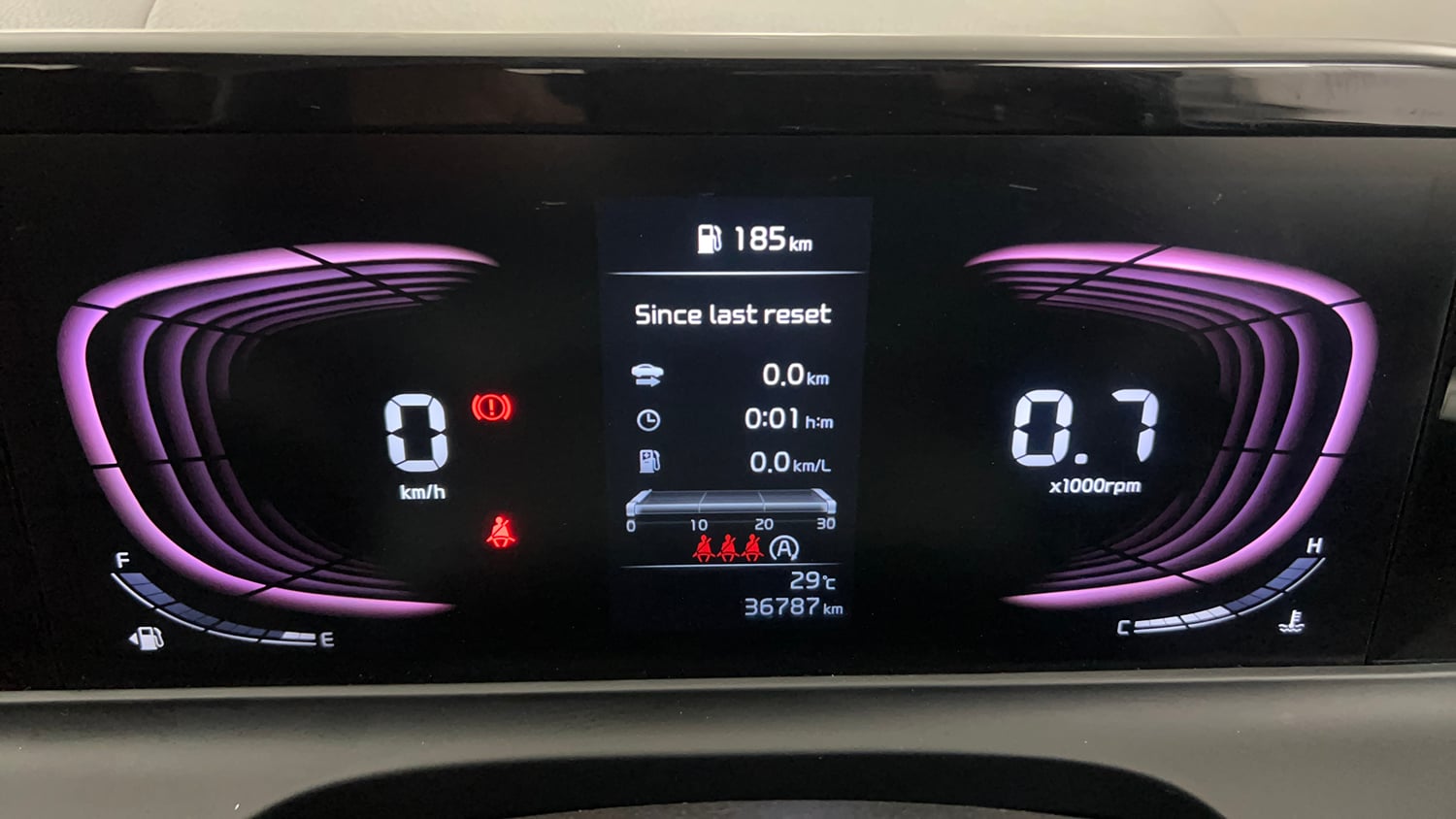 Used 2024 Kia Seltos HTK 1.5 Diesel MT Diesel Manual interior CLUSTERMETER VIEW