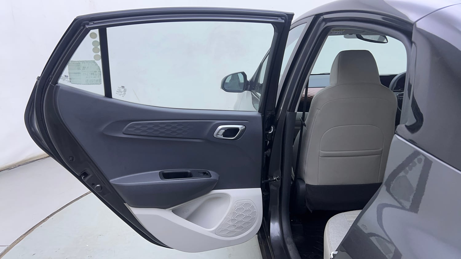 Used 2021 Hyundai Aura SX Plus 1.2 AMT Petrol Petrol Automatic interior LEFT REAR DOOR OPEN VIEW