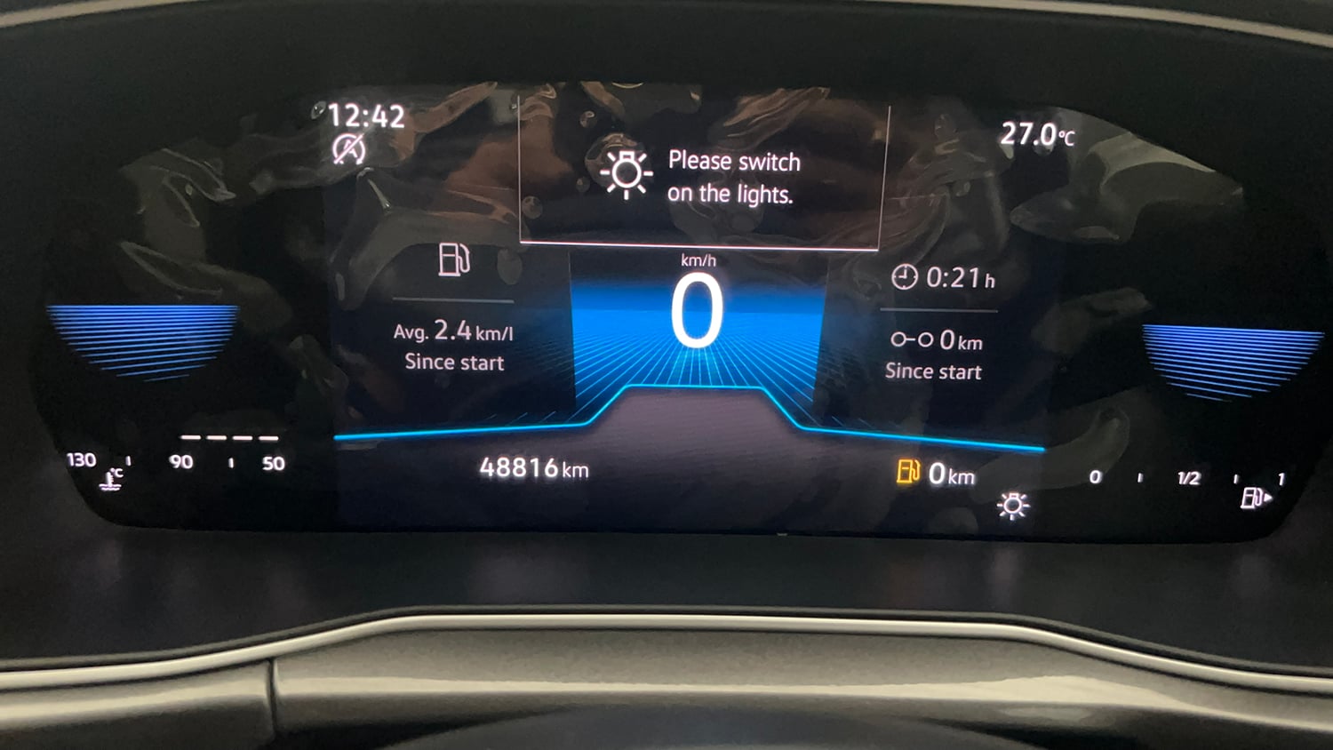 Used 2023 Volkswagen Taigun Topline 1.0 TSI MT Petrol Manual interior CLUSTERMETER VIEW
