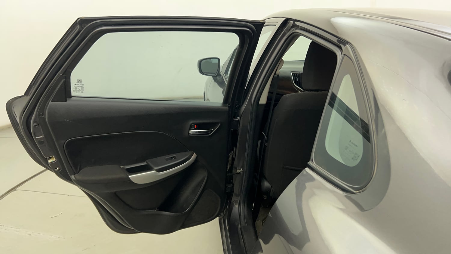 Used 2017 Maruti Suzuki Baleno Delta 1.2 Petrol Manual interior LEFT REAR DOOR OPEN VIEW