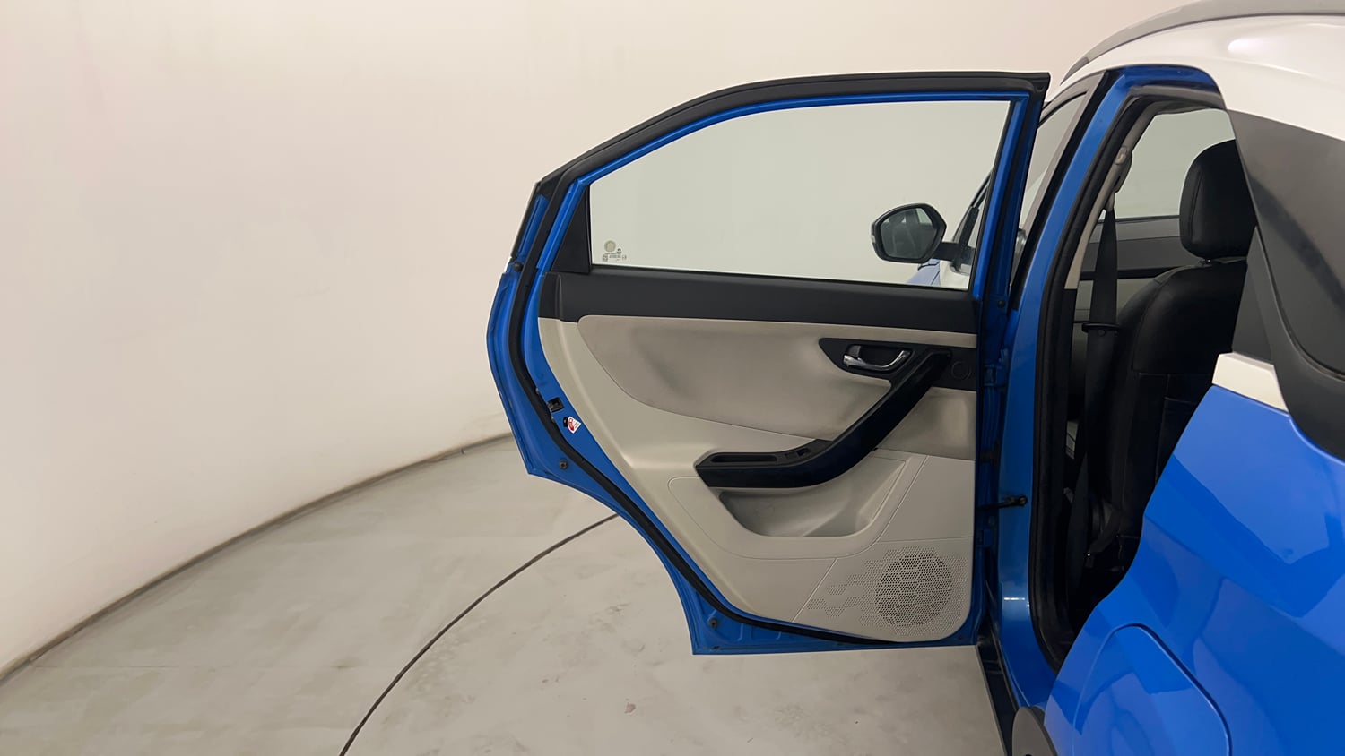 Used 2020 Tata Nexon XZA Plus (O) Dual Tone Petrol Automatic interior LEFT REAR DOOR OPEN VIEW