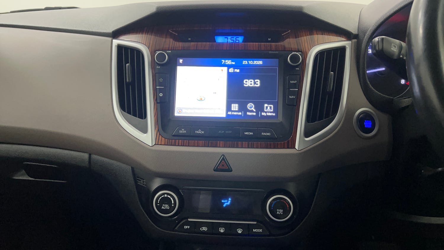 Used 2019 Hyundai Creta SX 1.6 AT Petrol Petrol Automatic interior MUSIC SYSTEM & AC CONTROL VIEW