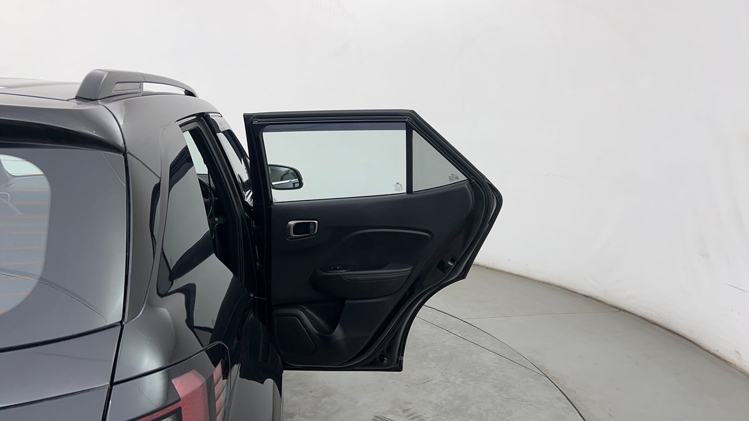 Used 2023 Hyundai Venue SX(O) 1.0 Turbo DCT Knight Edition Petrol Automatic interior RIGHT REAR DOOR OPEN VIEW