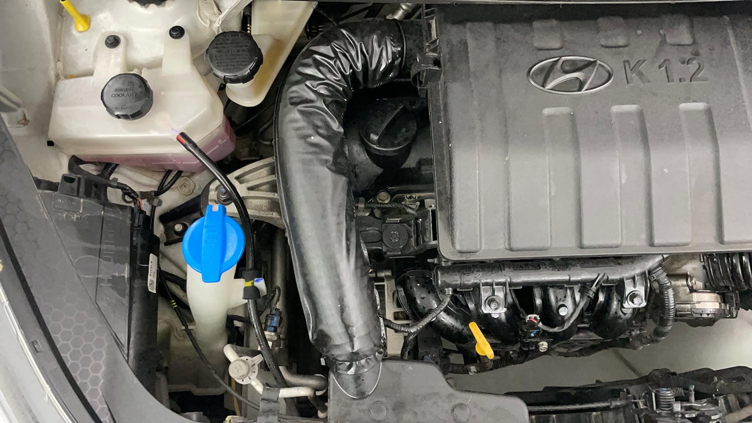 Used 2021 Hyundai Grand i10 Nios Sportz AMT 1.2 Kappa VTVT Petrol Automatic engine ENGINE RIGHT SIDE VIEW