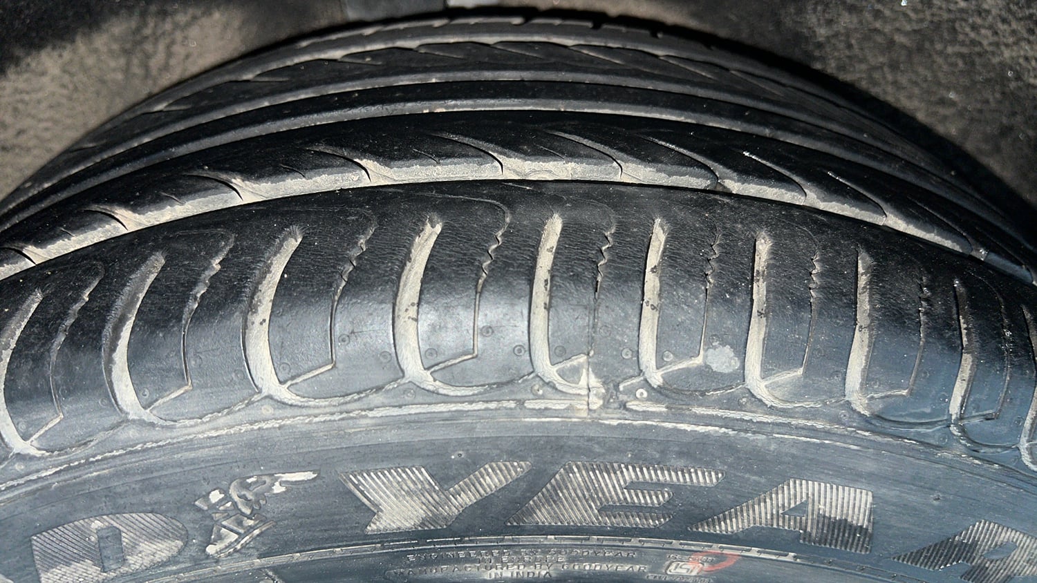 Used 2021 Ford EcoSport S MT 1.5 Ti-VCT Petrol Manual tyres RIGHT REAR TYRE TREAD VIEW