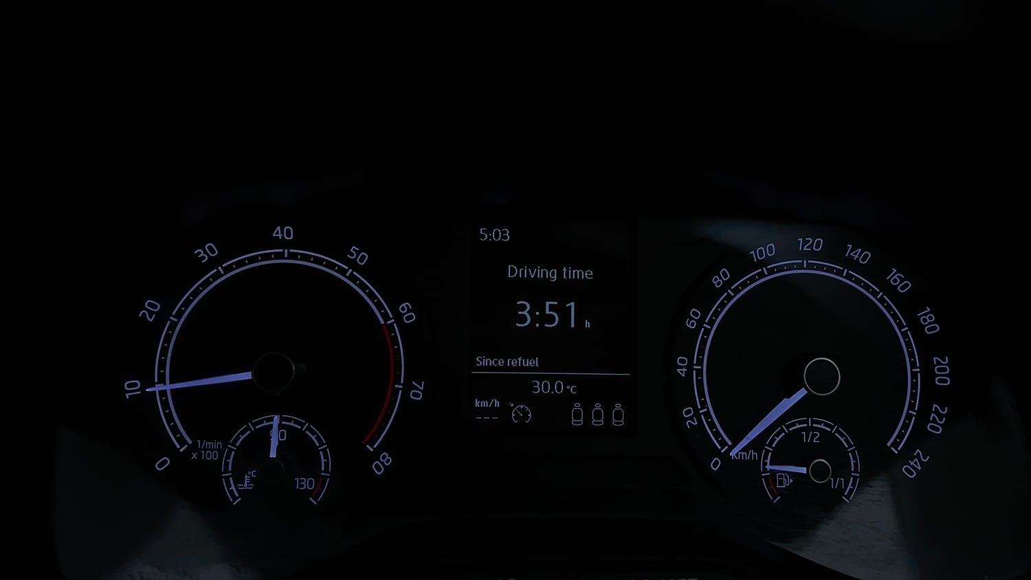 Used 2023 Skoda Kushaq Ambition 1.0L TSI MT Petrol Manual interior CLUSTERMETER VIEW