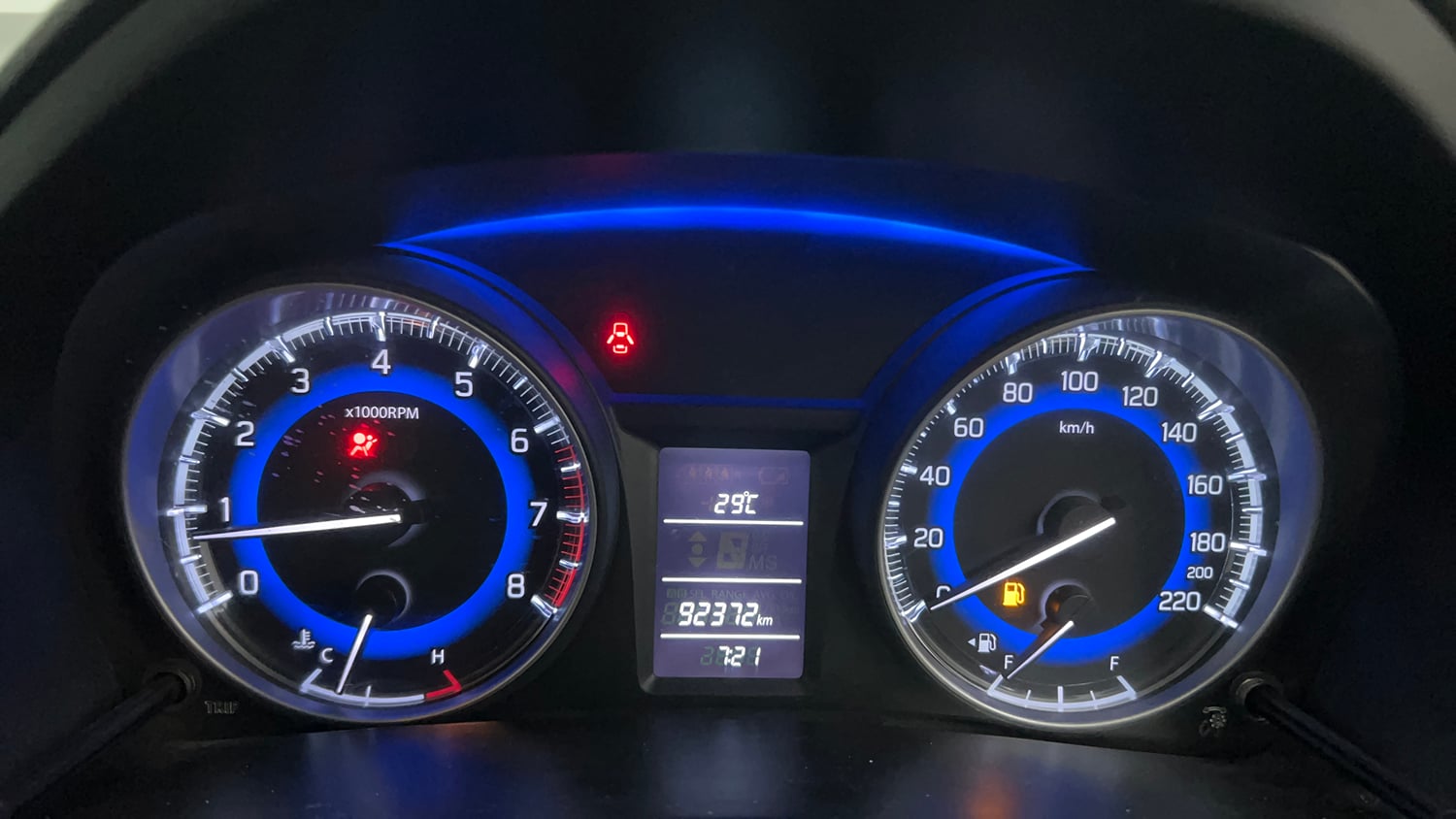 Used 2017 Maruti Suzuki Baleno Delta 1.2 Petrol Manual interior CLUSTERMETER VIEW