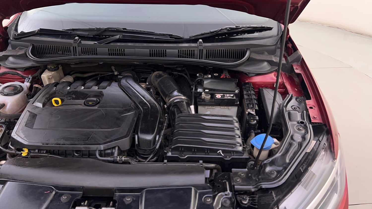 Used 2024 Volkswagen Virtus GT Plus 1.5 TSI EVO DSG Petrol Automatic engine ENGINE LEFT SIDE HINGE & APRON VIEW