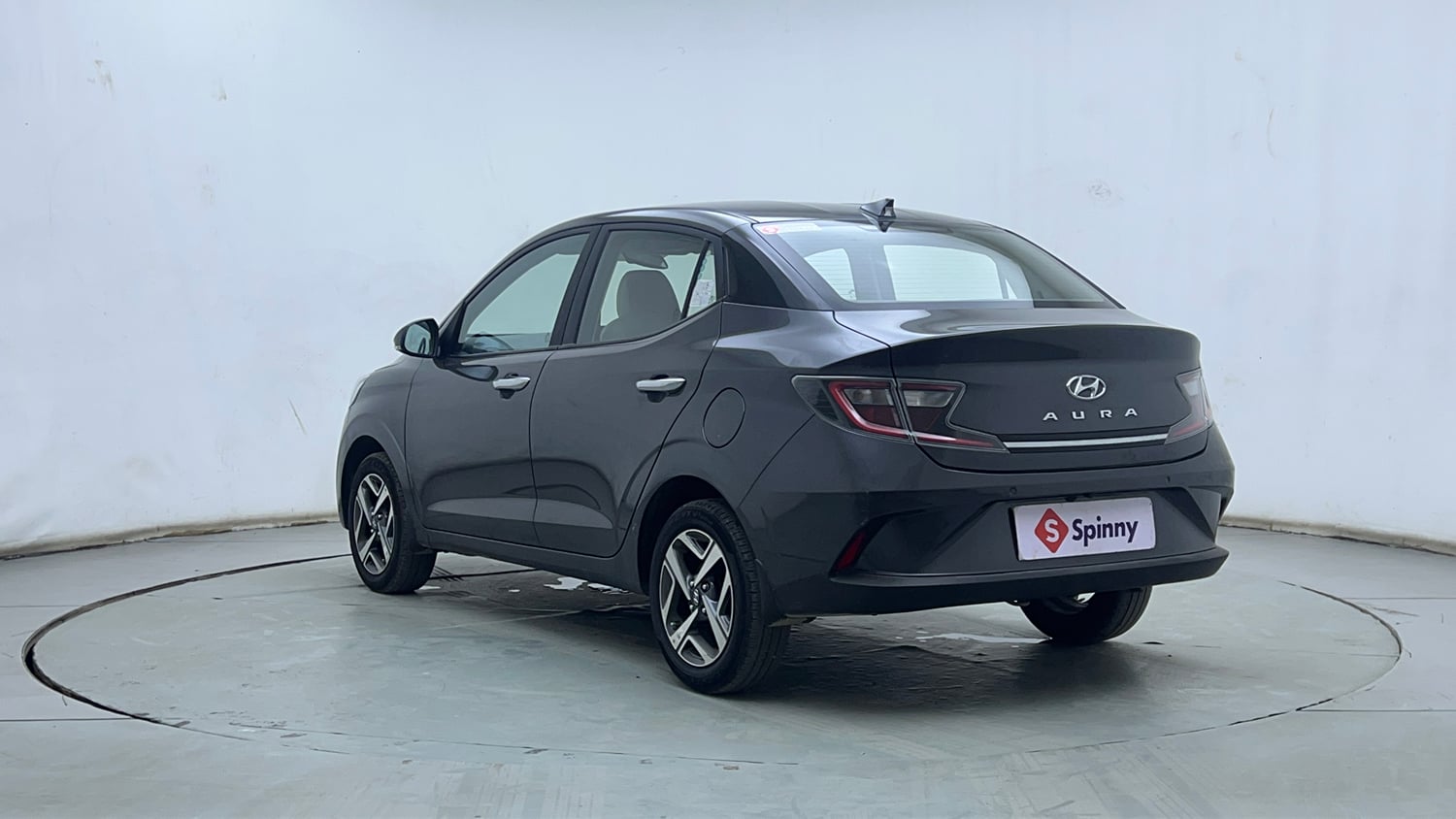 Used 2021 Hyundai Aura SX Plus 1.2 AMT Petrol Petrol Automatic exterior LEFT REAR CORNER VIEW