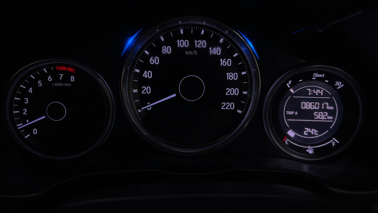Used 2017 Honda City V Petrol Petrol Manual interior CLUSTERMETER VIEW