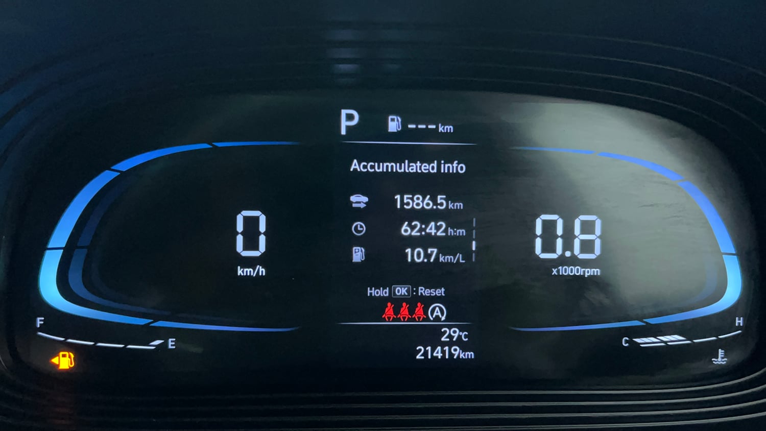 Used 2023 Hyundai Venue SX(O) 1.0 Turbo DCT Knight Edition Petrol Automatic interior CLUSTERMETER VIEW