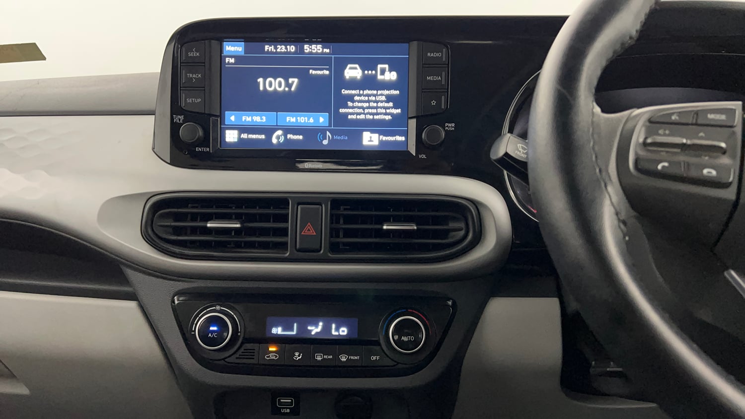 Used 2020 Hyundai Grand i10 Nios Sportz 1.2 Kappa VTVT Petrol Manual interior MUSIC SYSTEM & AC CONTROL VIEW