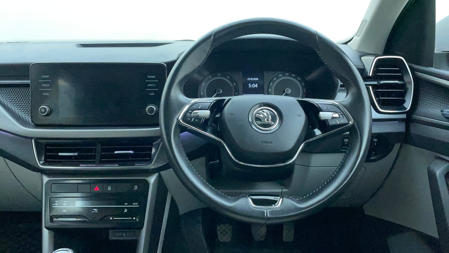 Used 2023 Skoda Kushaq Ambition 1.0L TSI MT Petrol Manual interior STEERING VIEW
