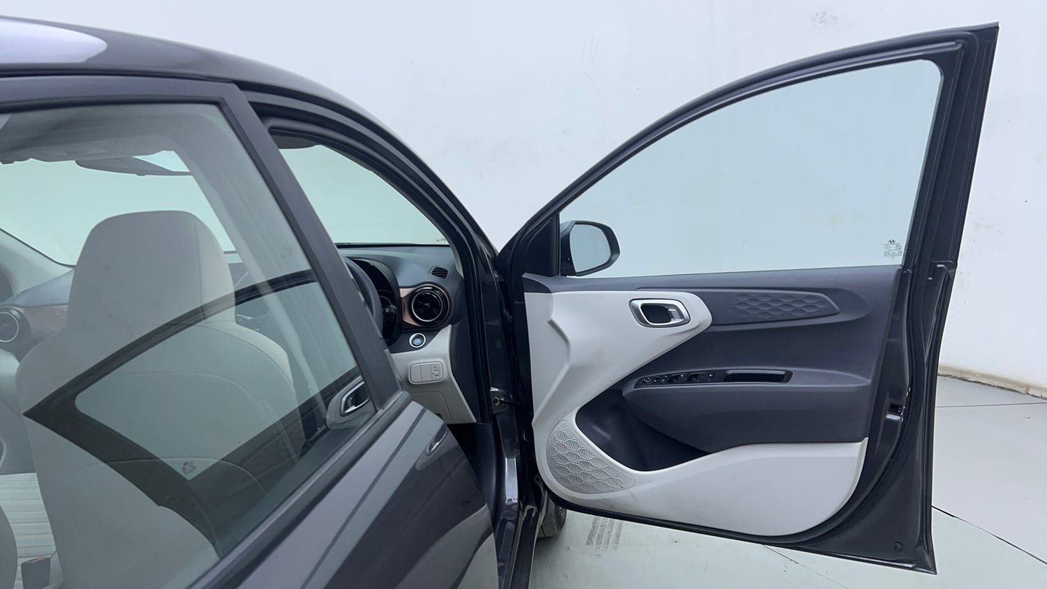 Used 2021 Hyundai Aura SX Plus 1.2 AMT Petrol Petrol Automatic interior RIGHT FRONT DOOR OPEN VIEW