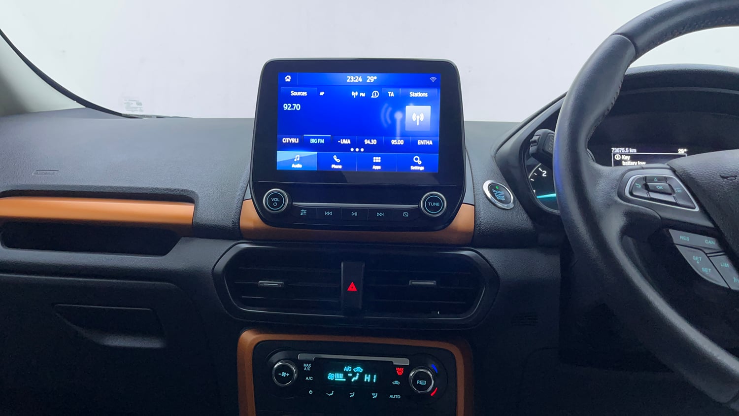 Used 2020 Ford EcoSport S MT 1.5 TDCi Diesel Manual interior MUSIC SYSTEM & AC CONTROL VIEW