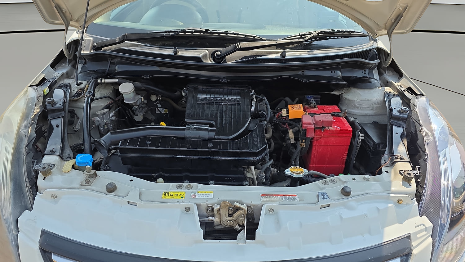 Used 2016 Maruti Suzuki Swift Dzire VXI Petrol Manual engine ENGINE & BONNET OPEN FRONT VIEW