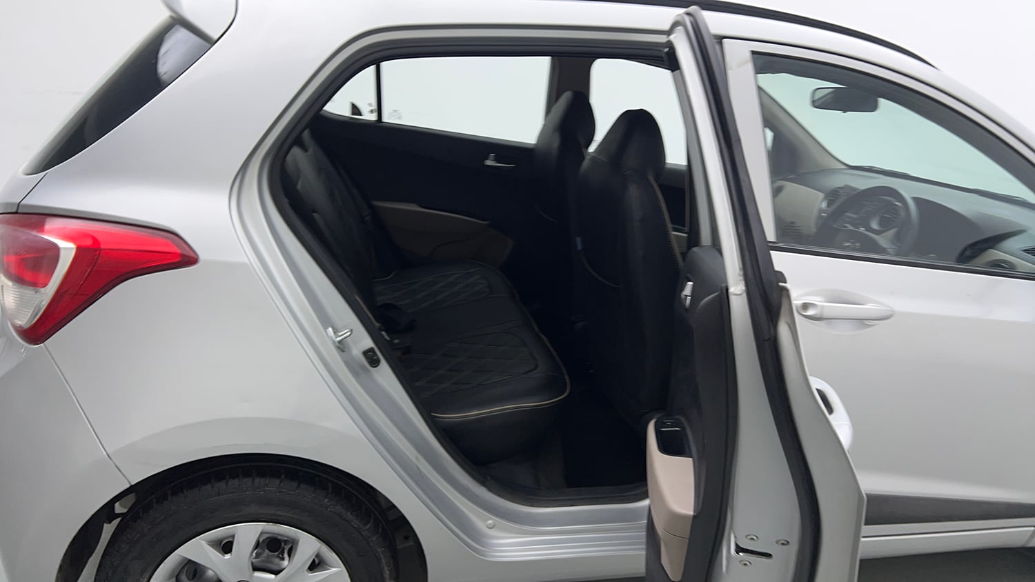 Used 2015 Hyundai Grand i10 Sportz 1.2 Kappa VTVT Petrol Manual interior RIGHT SIDE REAR DOOR CABIN VIEW