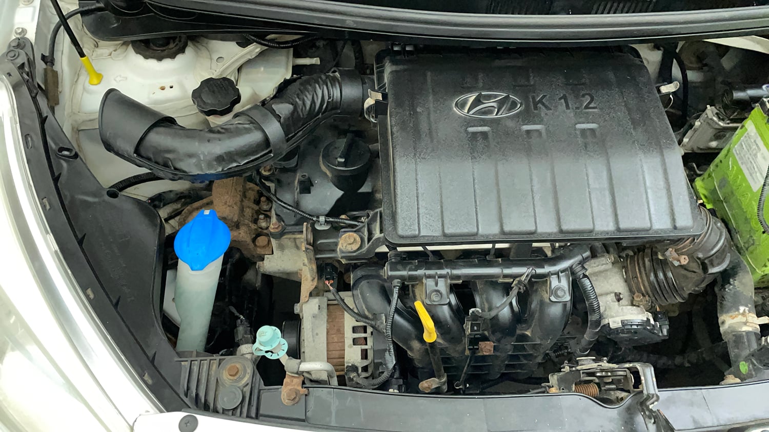 Used 2018 Hyundai Grand i10 Sportz (O) 1.2 Kappa VTVT Petrol Manual engine ENGINE RIGHT SIDE VIEW