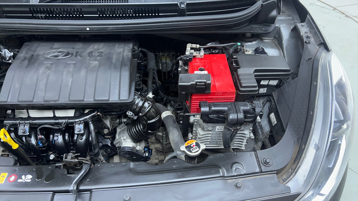 Used 2021 Hyundai Aura SX Plus 1.2 AMT Petrol Petrol Automatic engine ENGINE LEFT SIDE VIEW