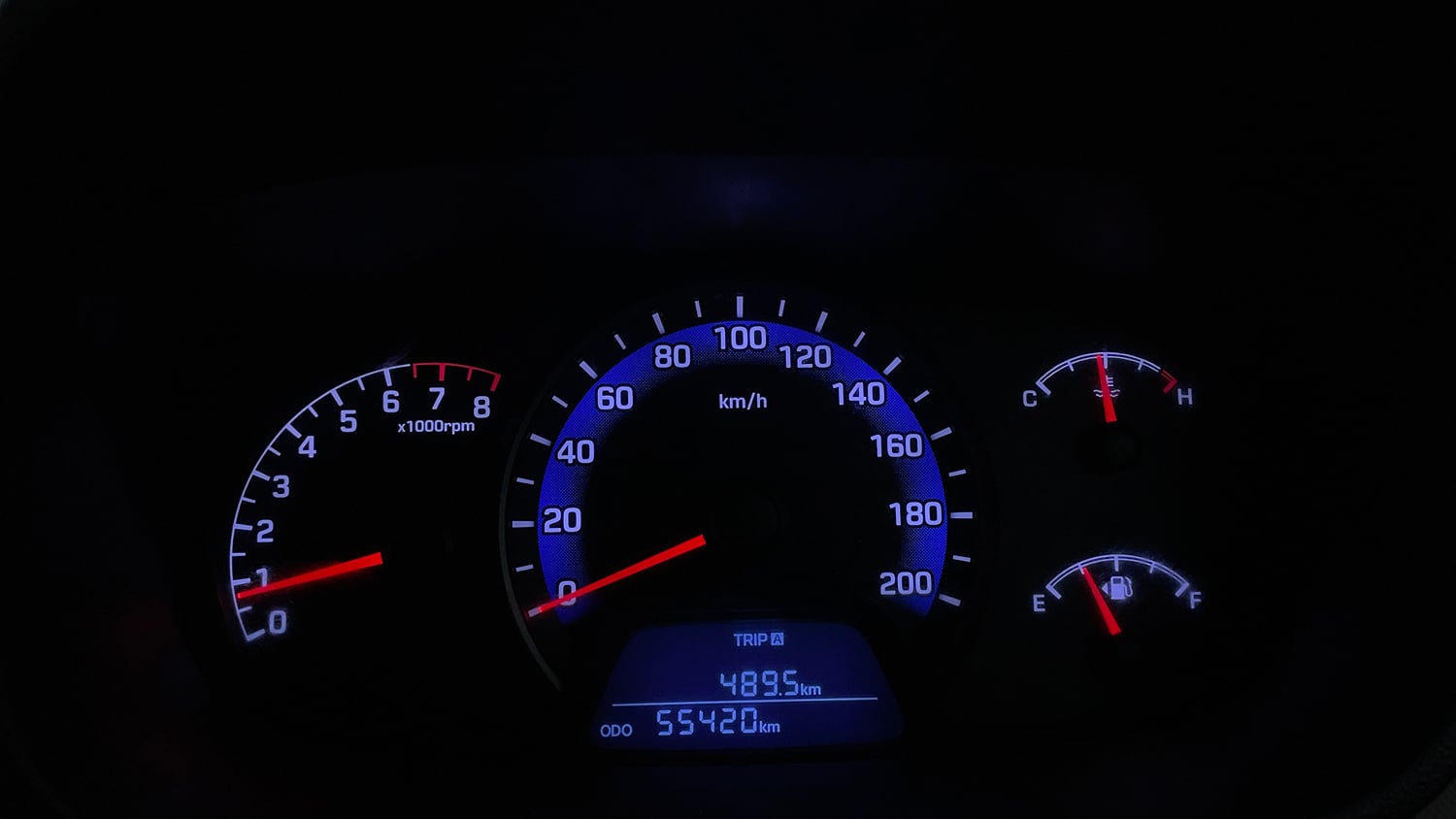Used 2016 Hyundai Xcent S 1.2 Petrol Manual interior CLUSTERMETER VIEW