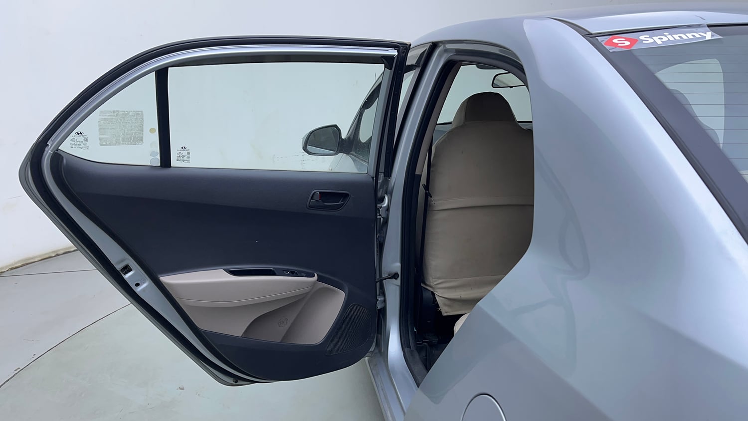 Used 2019 Hyundai Xcent S CRDi Diesel Manual interior LEFT REAR DOOR OPEN VIEW