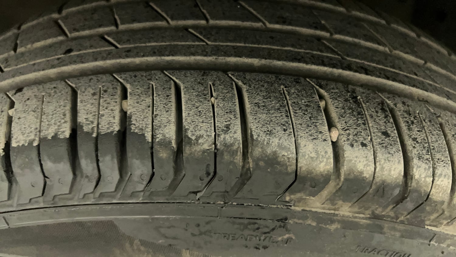 Used 2024 Tata Punch Adventure MT Petrol Manual tyres LEFT FRONT TYRE TREAD VIEW