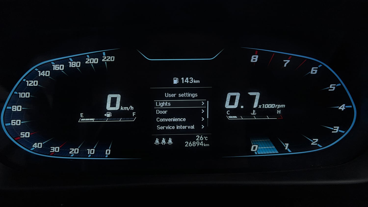 Used 2024 Hyundai i20 Sportz (O) 1.2 MT Petrol Manual interior CLUSTERMETER VIEW