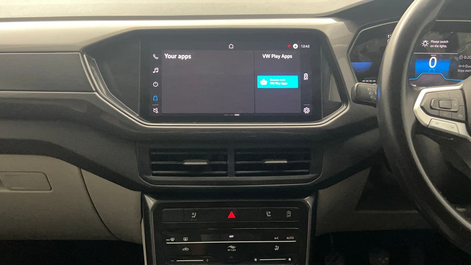 Used 2023 Volkswagen Taigun Topline 1.0 TSI MT Petrol Manual interior MUSIC SYSTEM & AC CONTROL VIEW