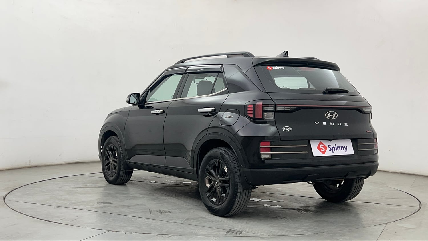 Used 2023 Hyundai Venue SX(O) 1.0 Turbo DCT Knight Edition Petrol Automatic exterior LEFT REAR CORNER VIEW