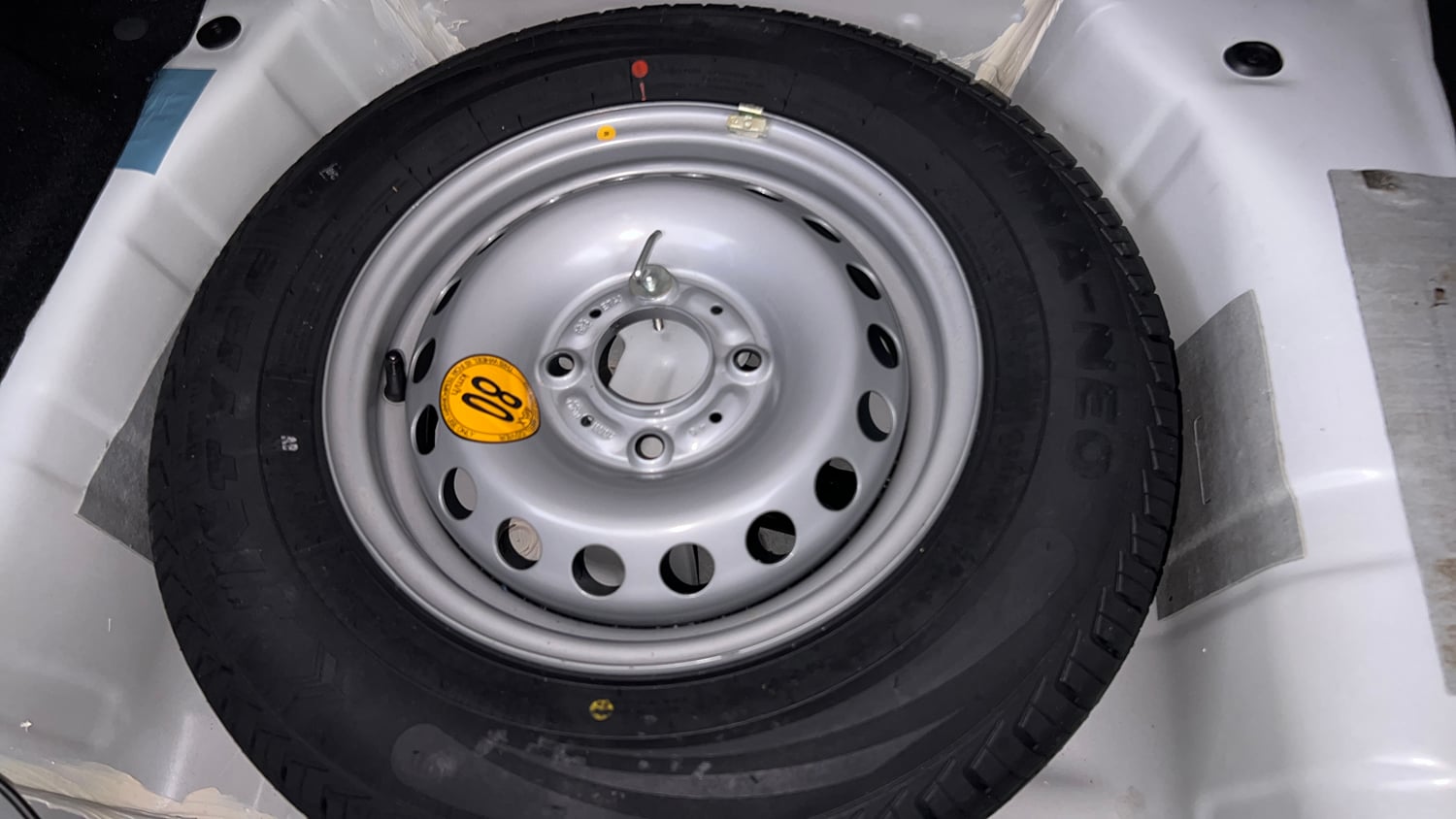 Used 2025 Tata Tiago XTA Petrol Automatic tyres SPARE TYRE VIEW