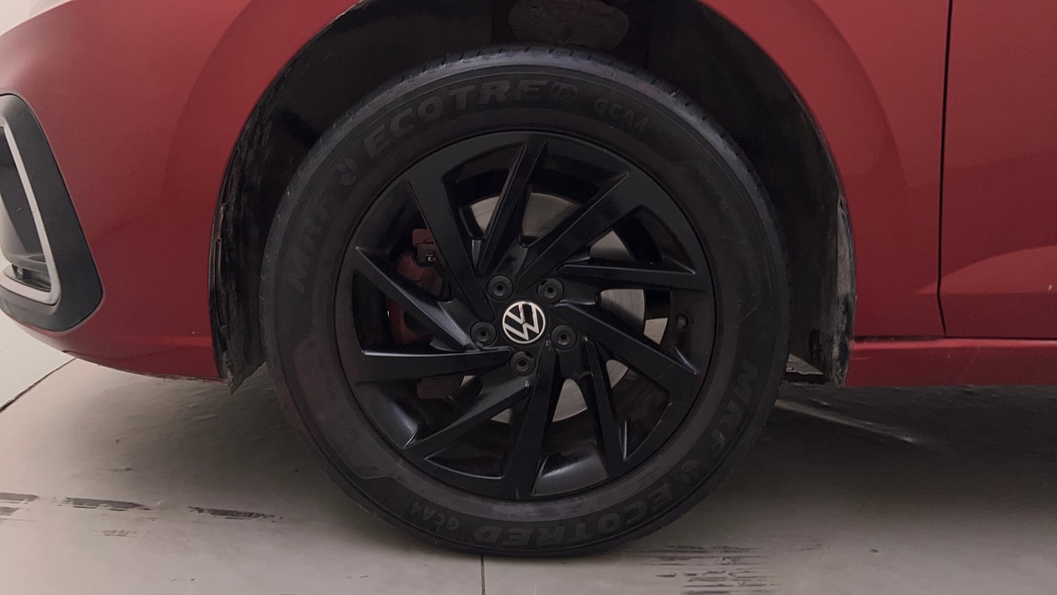 Used 2024 Volkswagen Virtus GT Plus 1.5 TSI EVO DSG Petrol Automatic tyres LEFT FRONT TYRE RIM VIEW
